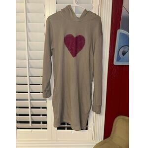 Women’s Hooded Long Sleeve Sweatshirt Dress Cherryloom Size 2XL Midi Length
